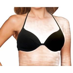 NEW ZALI underwire halter tie back bikini top in zal black